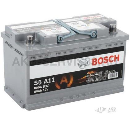 Изображение товара Аккумулятор автомобильный Bosch S5 А11 AGM 80 а/ч