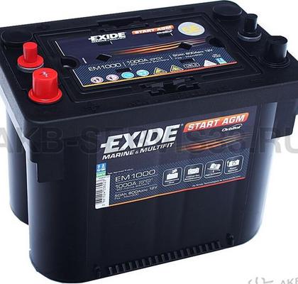 Изображение товара Аккумулятор автомобильный Еxide AGM 1000EN Start п.п 50 а/ч