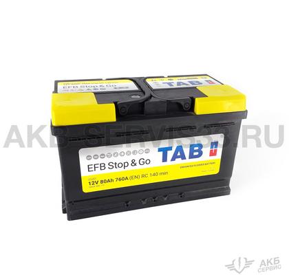 Изображение товара Аккумулятор автомобильный TAB EFB Stop&Go 80 а/ч