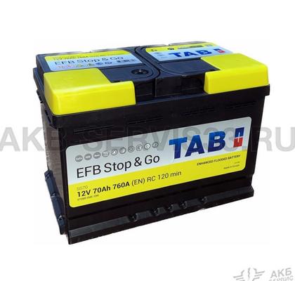 Изображение товара Аккумулятор автомобильный TAB EFB Stop&Go 70 а/ч