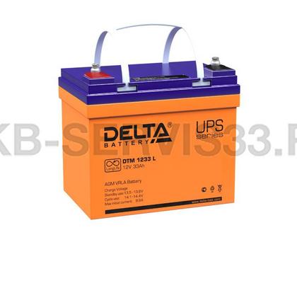 Изображение товара Аккумулятор Delta DTM 1233 L 12В 33 а/ч