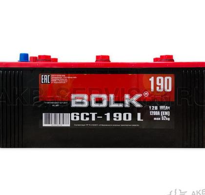 Изображение товара Аккумулятор автомобильный Bolk Standart Ruro 190 а/ч