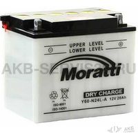 Изображение товара Аккумулятор мото Moratti Moto Dry Charge Y60-N24L-A 28 а/ч