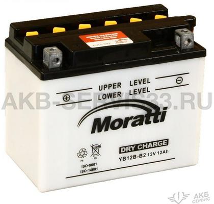 Изображение товара Аккумулятор мото Moratti Moto Dry Charge YB12B-B2 12 а/ч