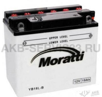 Изображение товара Аккумулятор для мото Moratti Moto YB16L-B 19 а/ч