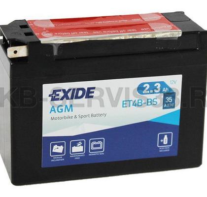 Изображение товара Аккумулятор для мото Exide ETB4-BS 2.3 а/ч