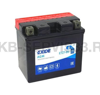 Изображение товара Аккумулятор для мото Exide ETZ7-BS 6 а/ч