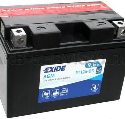 Изображение товара Аккумулятор для мото Exide ET12A-BS 9.5 а/ч