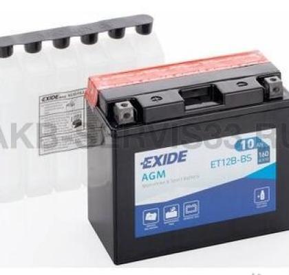 Изображение товара Аккумулятор для мото Exide ET12B-BS 10 а/ч