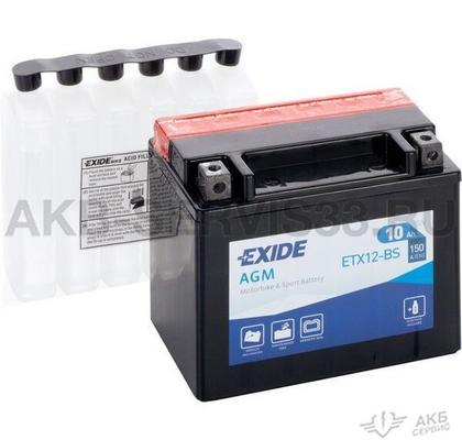 Изображение товара Аккумулятор для мото Exide ETX12-BS 10 а/ч