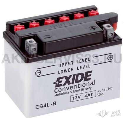 Изображение товара Аккумулятор для мото Exide EB4L-B 4 а/ч
