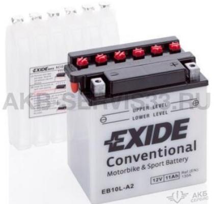 Изображение товара Аккумулятор для мото Exide EB10L-A2 11 а/ч