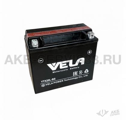Изображение товара Аккумулятор мото Vela AGM YTX20L-BS 18 а/ч