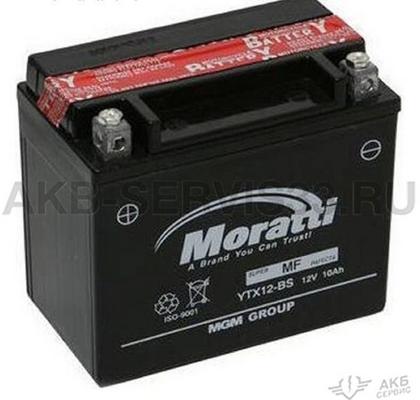 Изображение товара Аккумулятор мото Moratti Moto MF YTX12-BS 10 а/ч