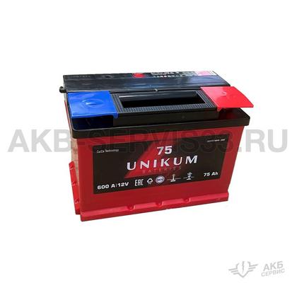 Изображение товара Аккумулятор автомобильный Unikum 75 а/ч